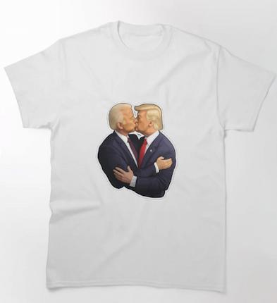 Trump And Biden Kisses | Sticker Classic T-Shirt 